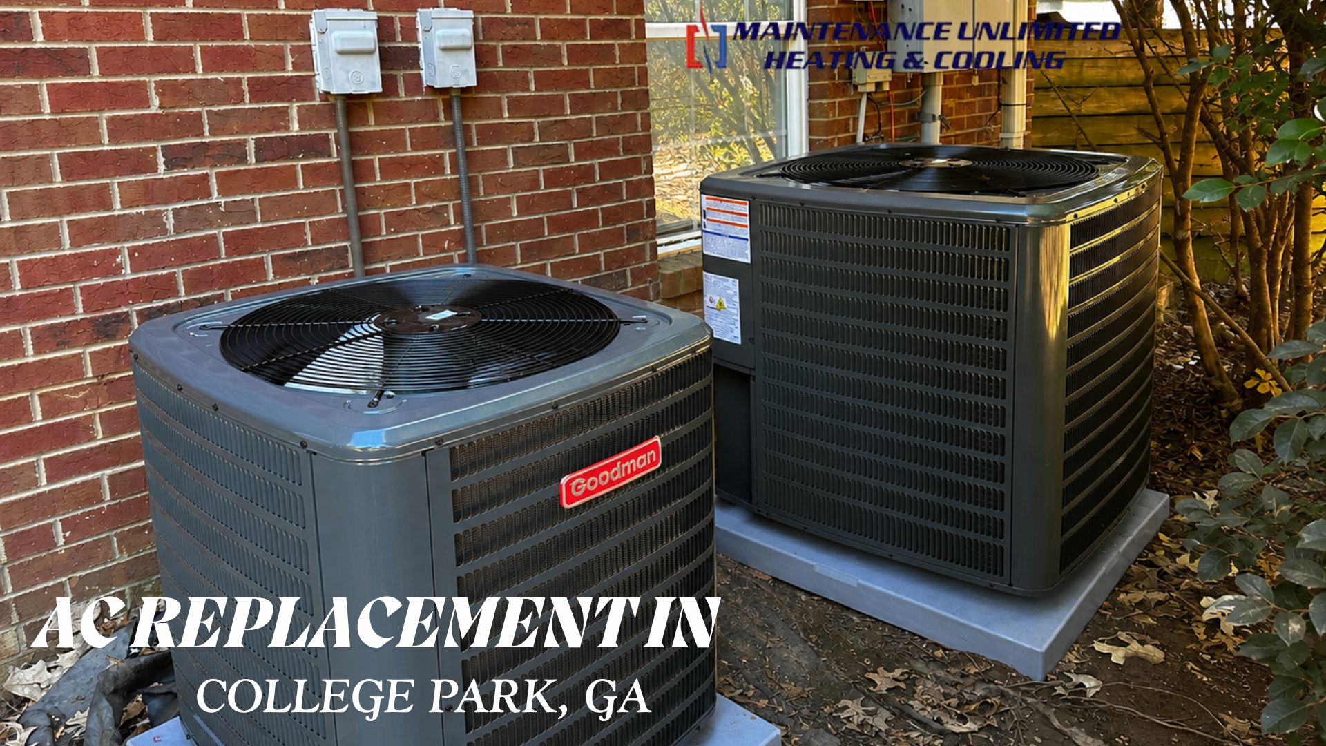 AC Replacements in College Park GA 1 AC replacement College Park GA Maintenance Unlimited Heating Cooling
